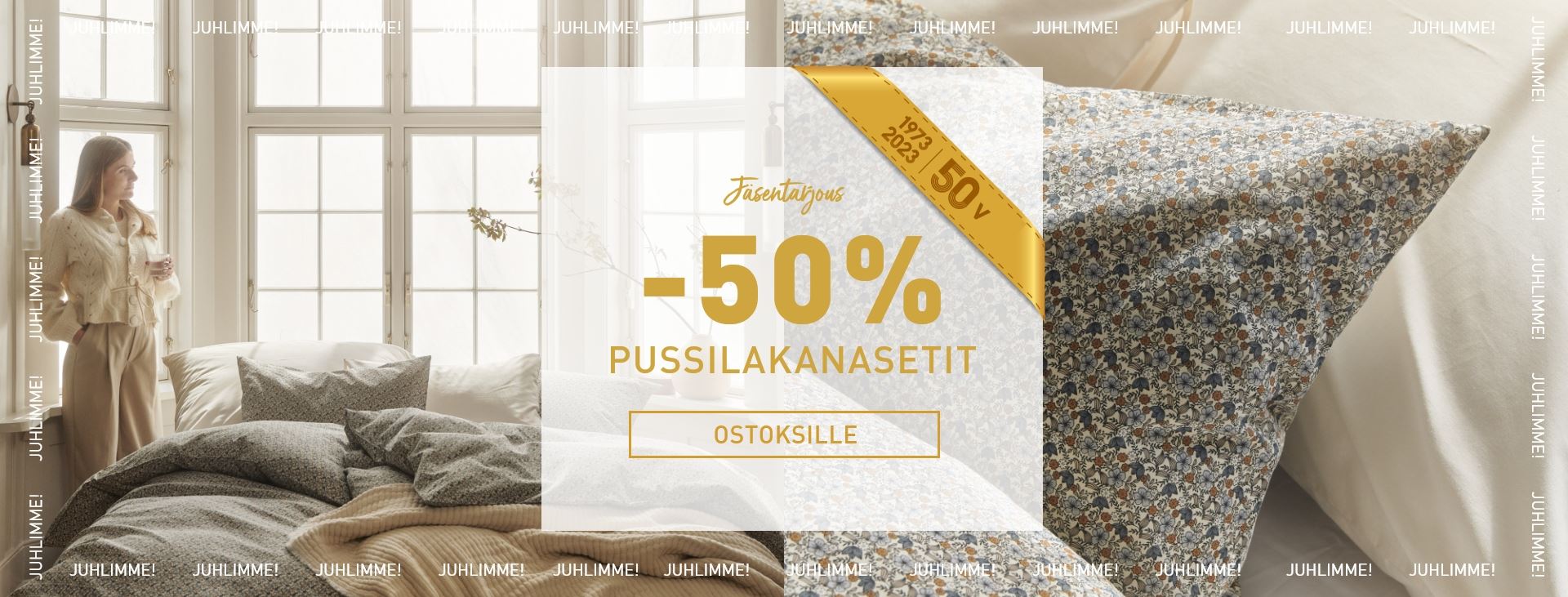 Pussilakanasetit jäsenille -50%