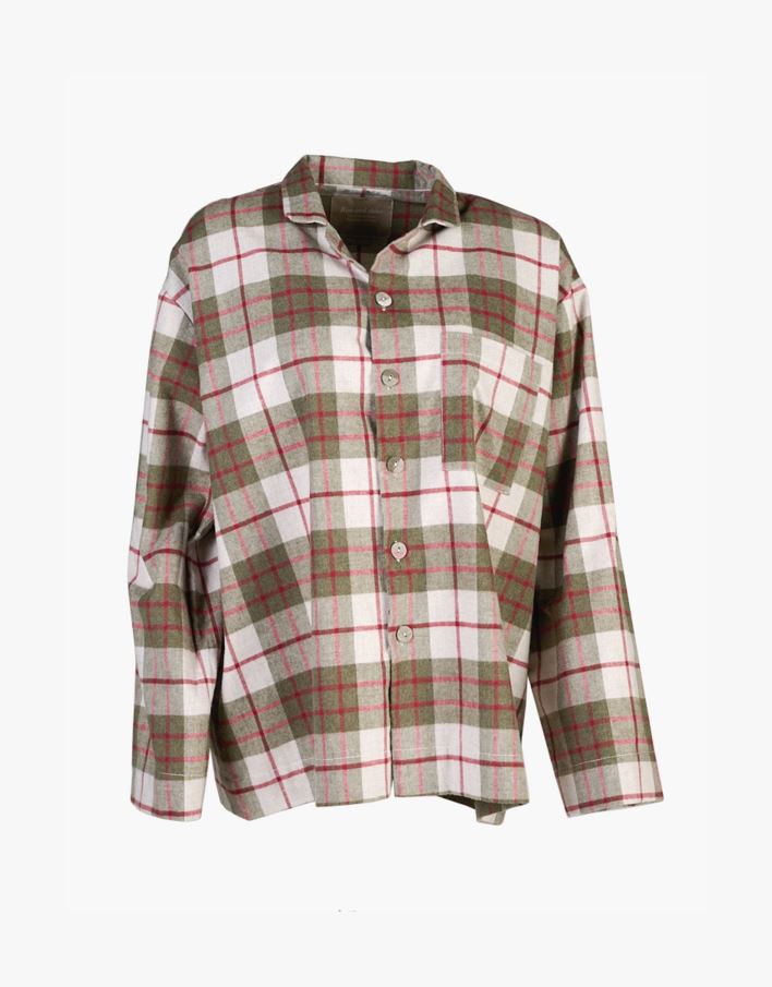 Lankavärjätty flanellipyjamapaita moniväri/punainen - one size moniväri/punainen - 1