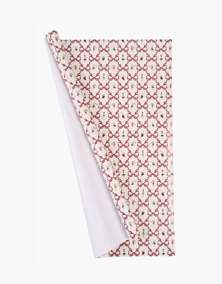 Lahjapaperi moniväri/punainen - 70cm x 3m moniväri/punainen - 1