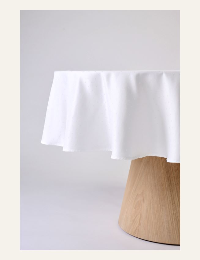 Pyöristää pöytäliina valkoinen - 3