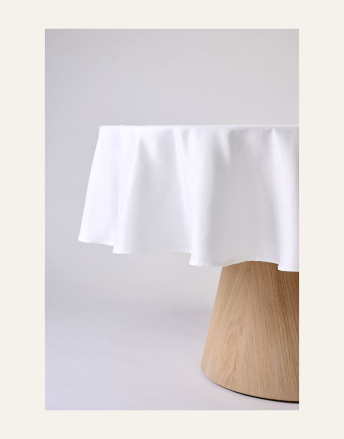 Pyöristää pöytäliina valkoinen - 3