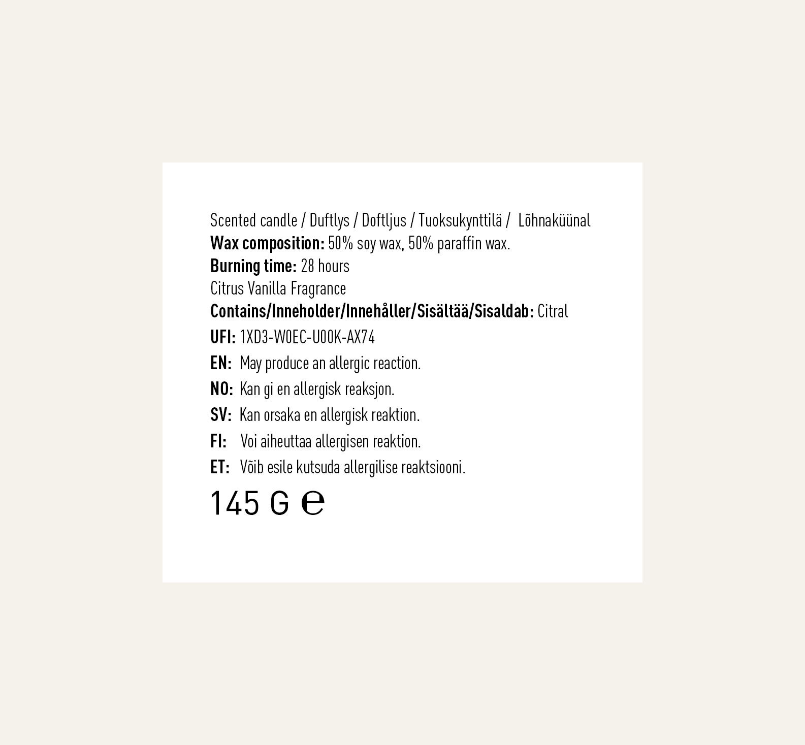 Tuoksukynttilä beige - 2