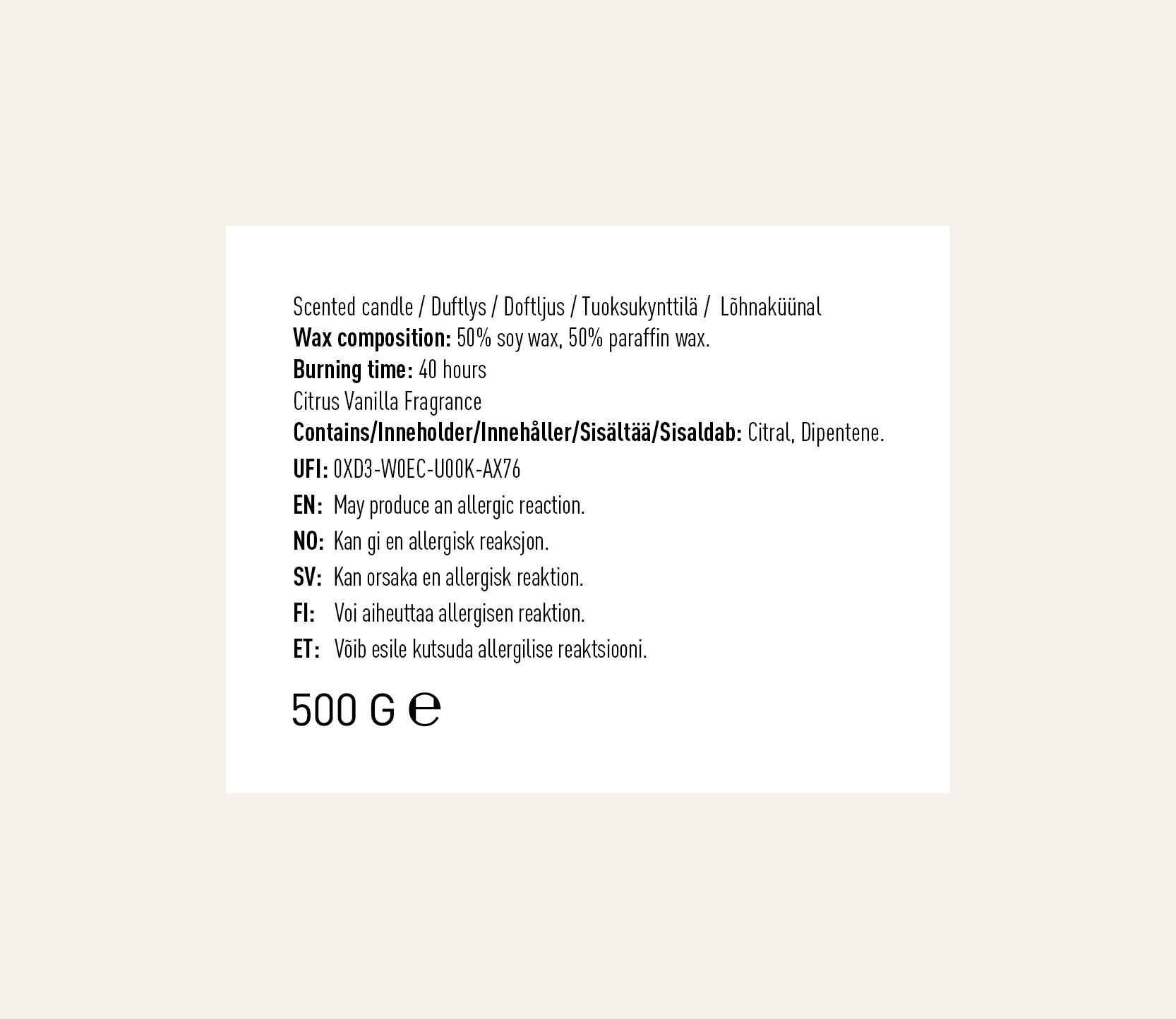Tuoksukynttilä beige - 8