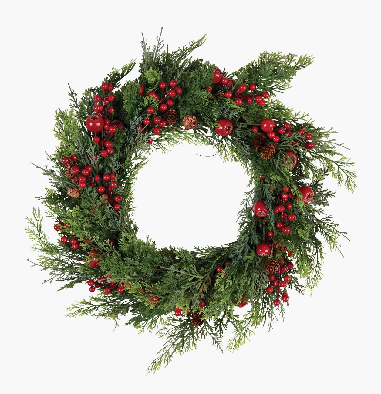 Kranssi moniväri/punainen - ø55x10 cm moniväri/punainen - 1