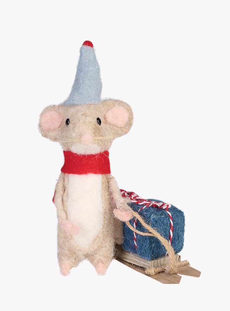 Jouluhiiri moniväri/sininen - 16x7x17 cm moniväri/sininen - 1