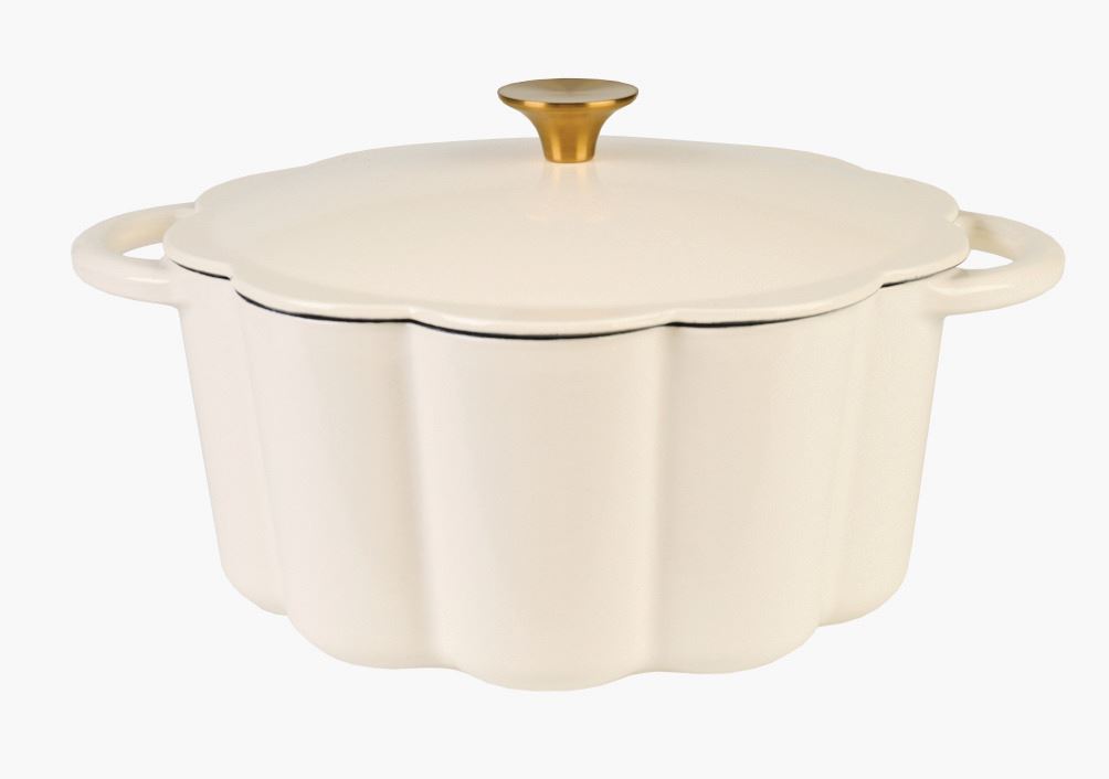 Valurautainen kattila pyöreä creme - 4300ml creme - 1