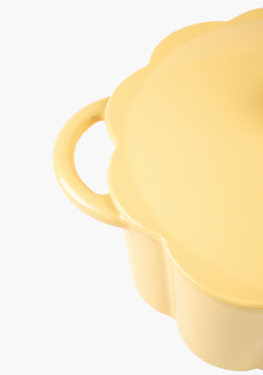 Valurautainen kattila pyöreä keltainen - 4