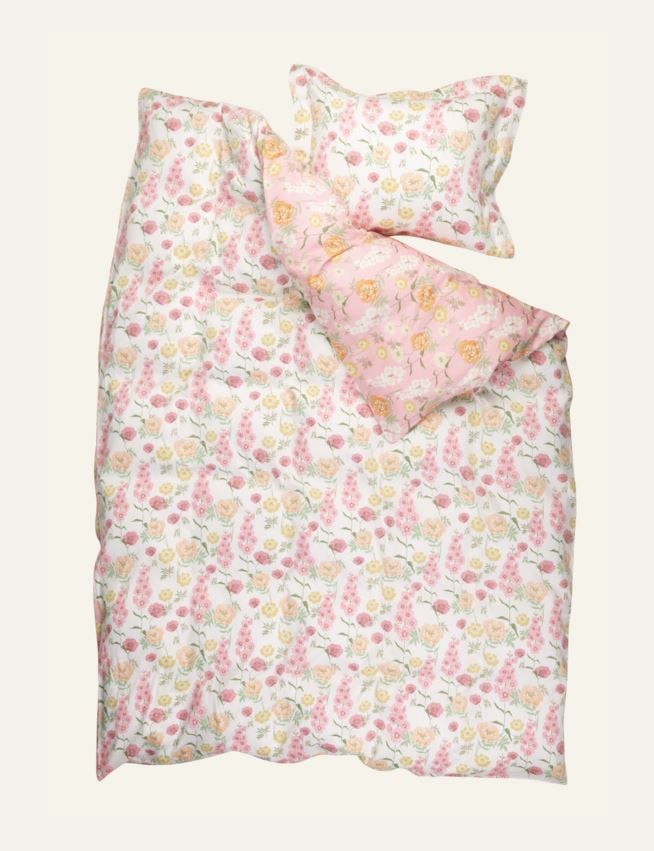 Pussilakanasetti satiinipuuvillaa moniväri/roosa - 3