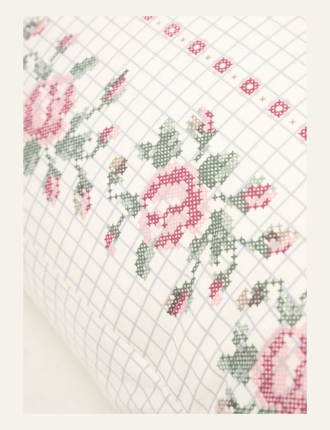 Tyynyliina puuvillaa moniväri/roosa - 4