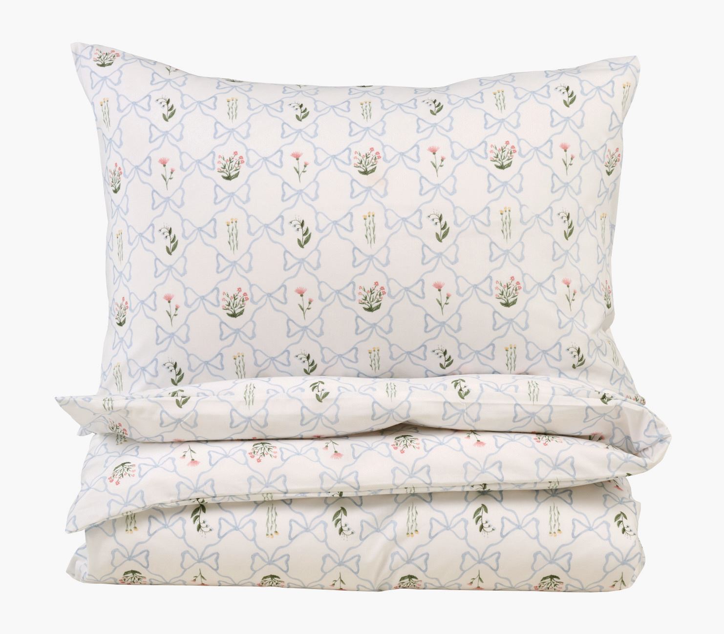 Pussilakanasetti puuvillaa moniväri/sininen - 150x210 cm moniväri/sininen - 1