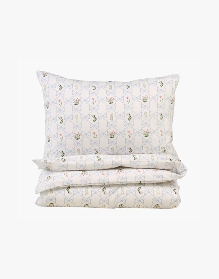 Pussilakanasetti puuvillaa moniväri/sininen - 150x210 cm moniväri/sininen - 1