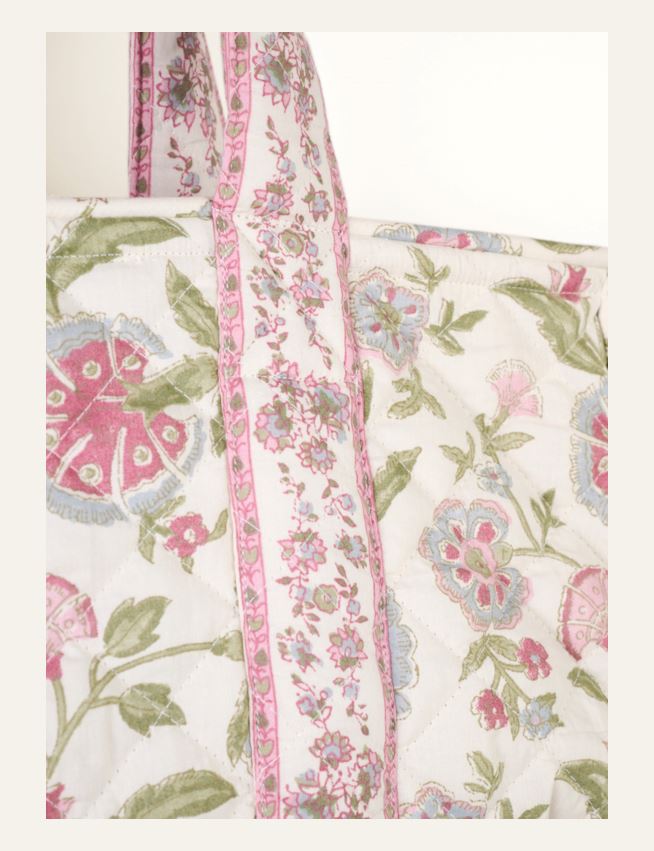 Pieni kangaskassi moniväri/roosa - 2