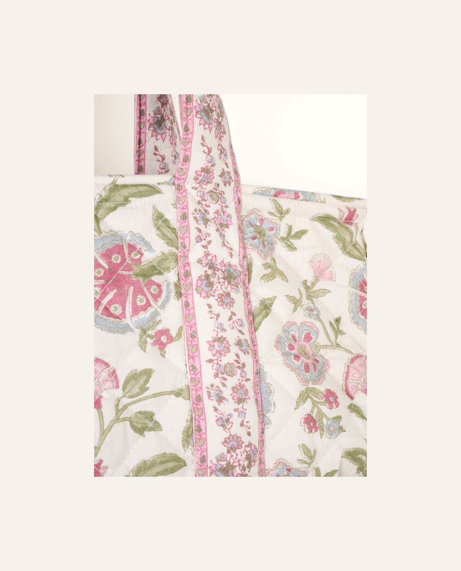 Pieni kangaskassi moniväri/roosa - 2