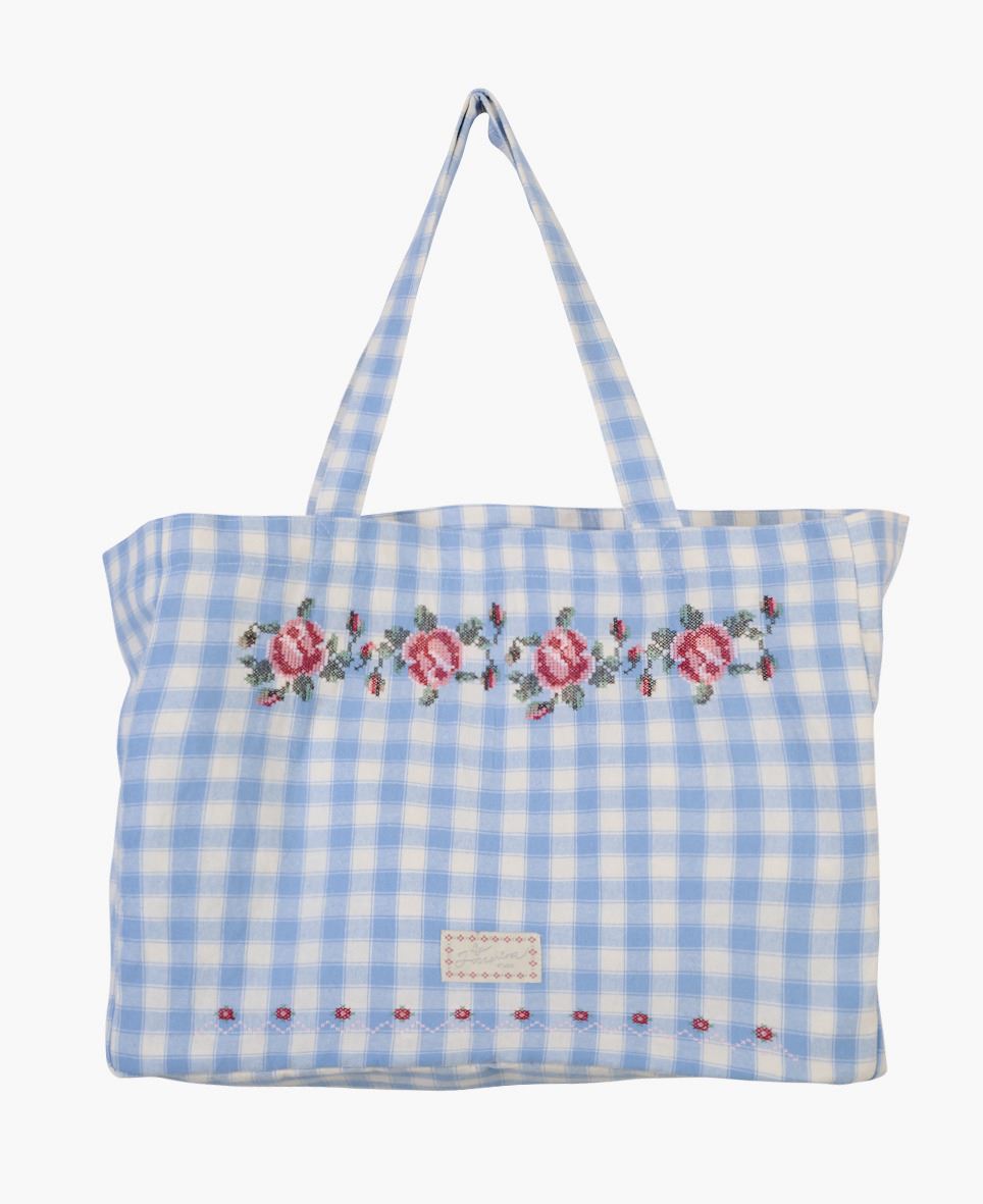 Kangaskassi vaaleansininen - 33x43 cm vaaleansininen - 1