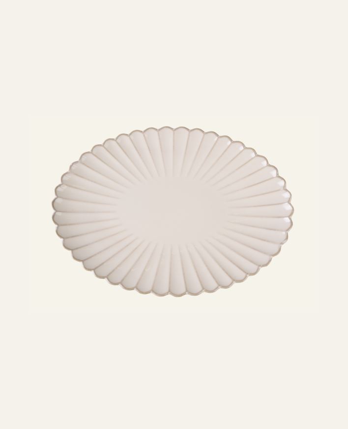 Ovaali tarjoiluvati valkoinen - 36x26 cm valkoinen - 1