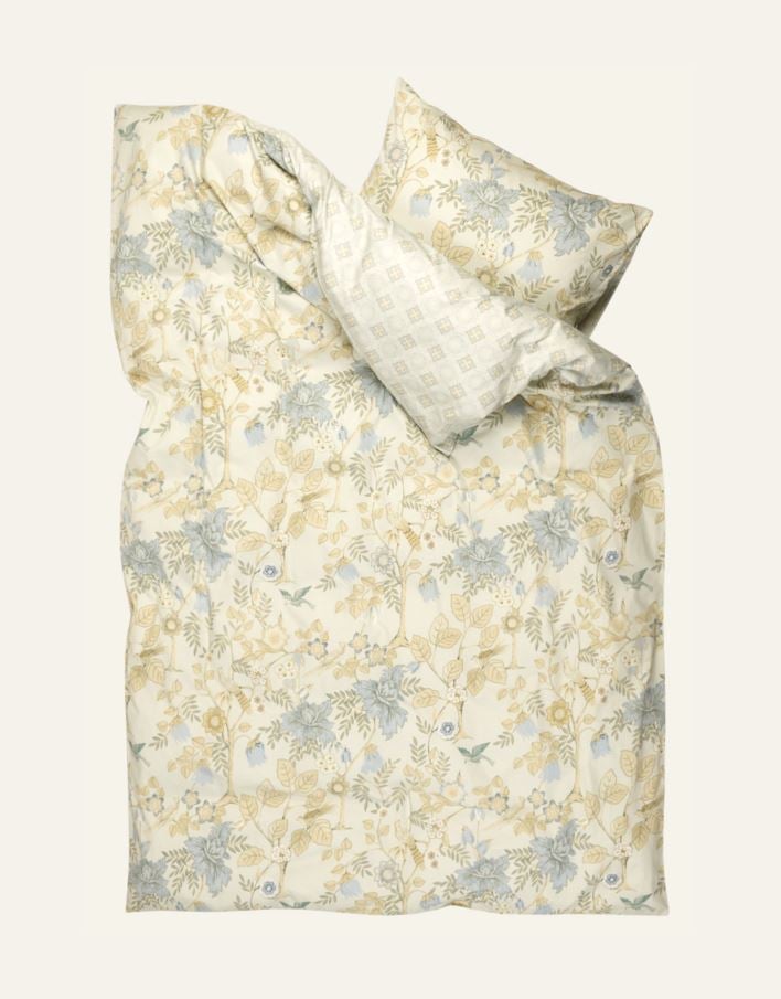 Pussilakanasetti satiinipuuvillaa moniväri/vihreä - 2