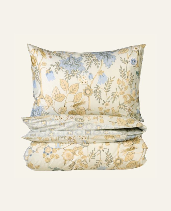 Pussilakanasetti satiinipuuvillaa moniväri/vihreä - 150x210 cm/50x60 cm moniväri/vihreä - 1