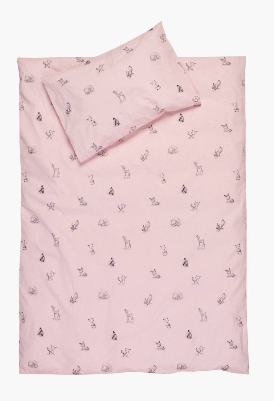 Vuodesetti vauva vaaleanroosa - 100x130 38x55 cm vaaleanroosa - 1