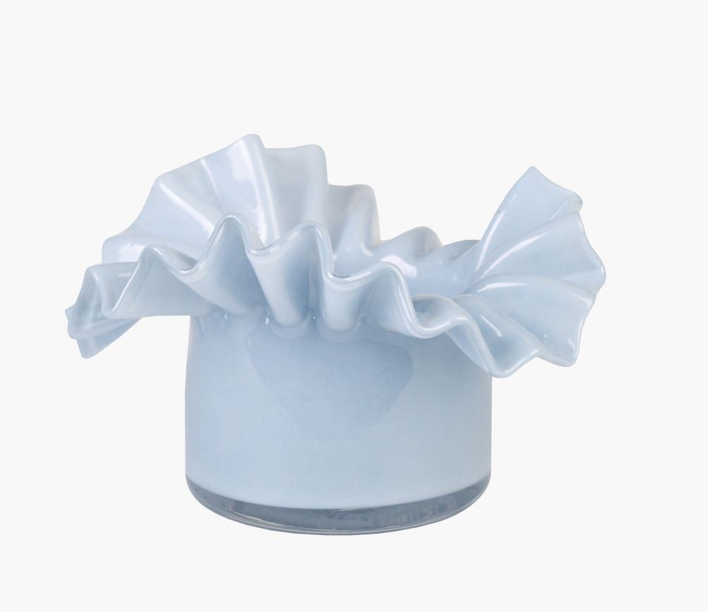 Kynttilälyhty vaaleansininen - 16,5x16,5x9 cm vaaleansininen - 1