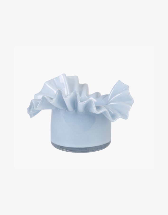 Kynttilälyhty vaaleansininen - 16,5x16,5x9 cm vaaleansininen - 1