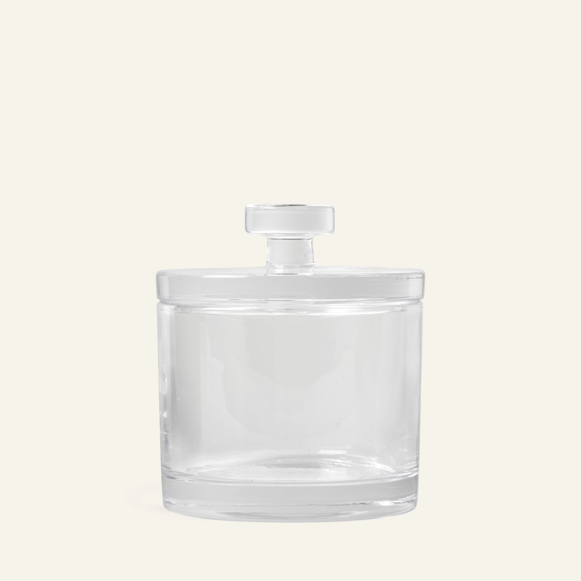 Lasipurkki kannella läpikuultava - 7x7x13 cm läpikuultava - 1
