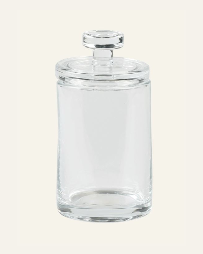 Lasipurkki kannella läpikuultava - 7x7x13 cm läpikuultava - 1