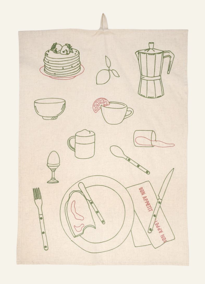 Keittiöpyyhe luonnonväri - 4