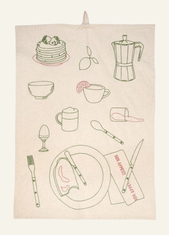 Keittiöpyyhe luonnonväri - 4