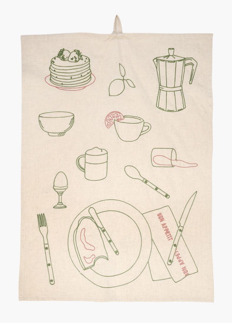 Keittiöpyyhe luonnonväri - 4