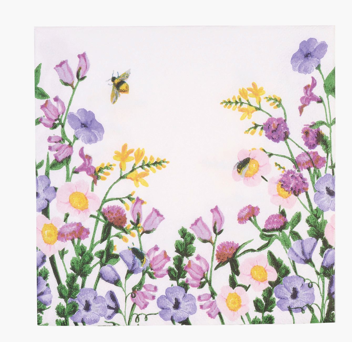 Paperiservetit moniväri/valkoinen - 33x33 cm moniväri/valkoinen - 1