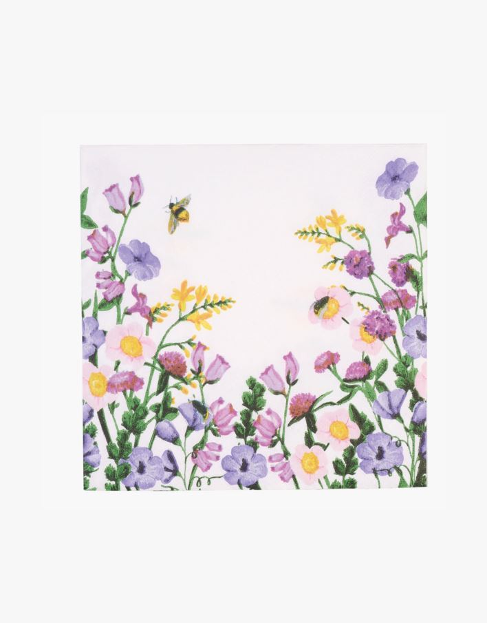 Paperiservetit moniväri/valkoinen - 33x33 cm moniväri/valkoinen - 1