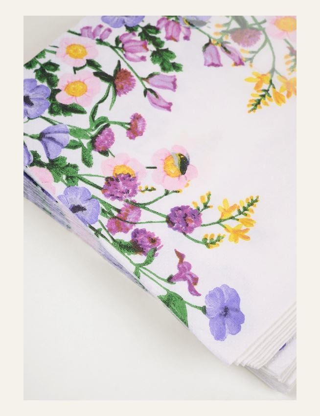 Paperiservetit moniväri/valkoinen - 2