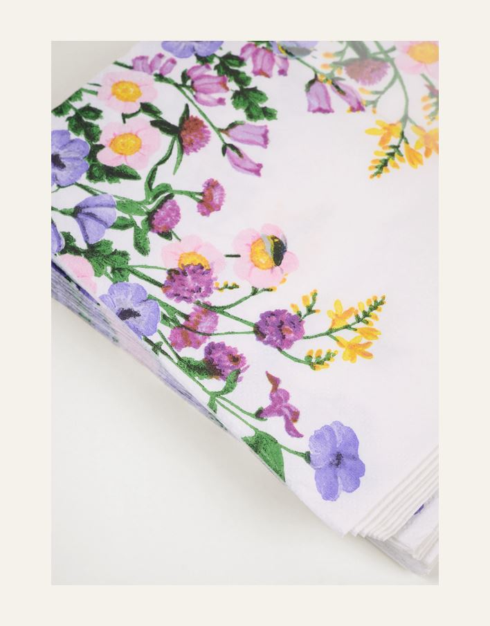 Paperiservetit moniväri/valkoinen - 2