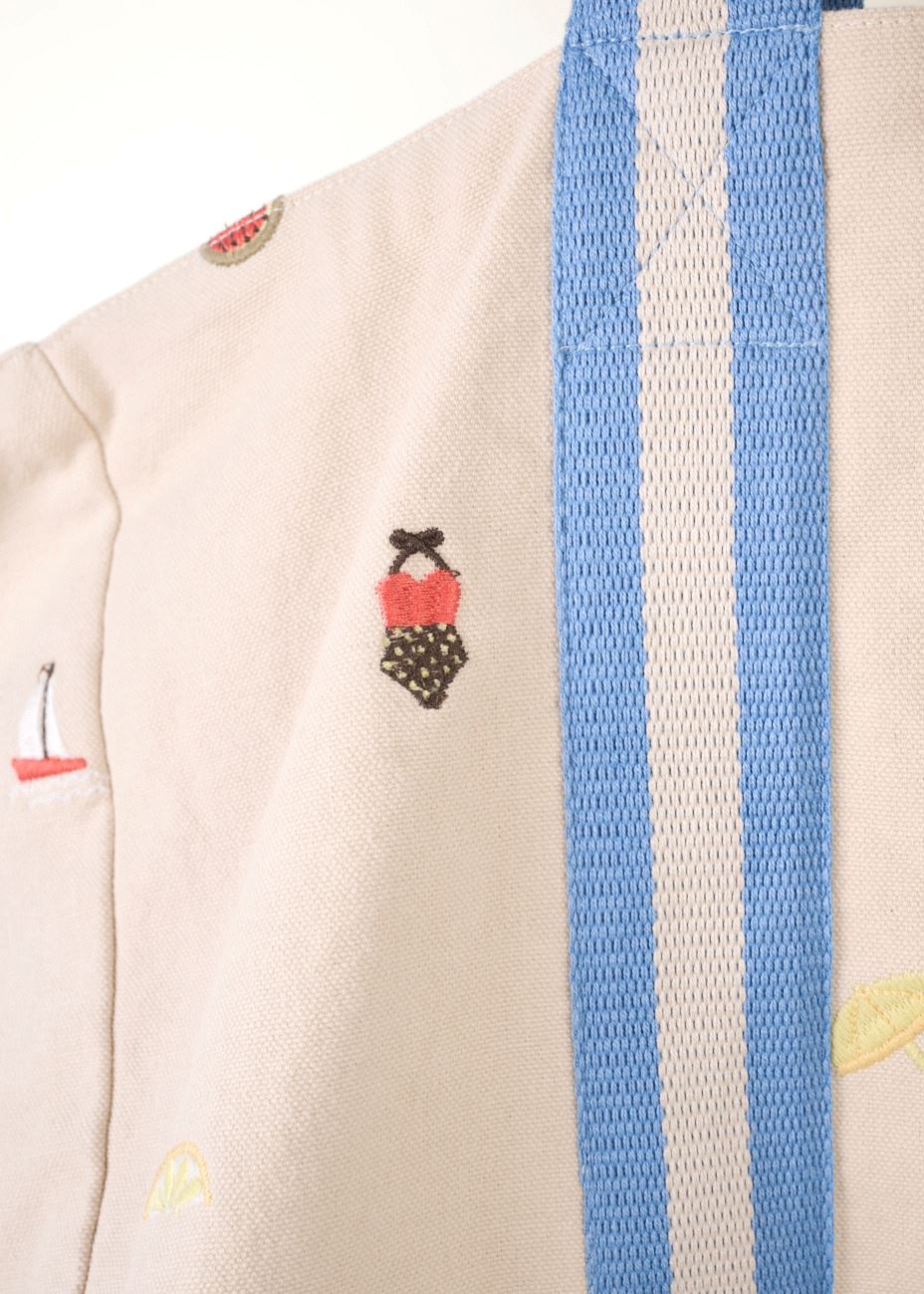 Rantakassi moniväri/sininen - 2