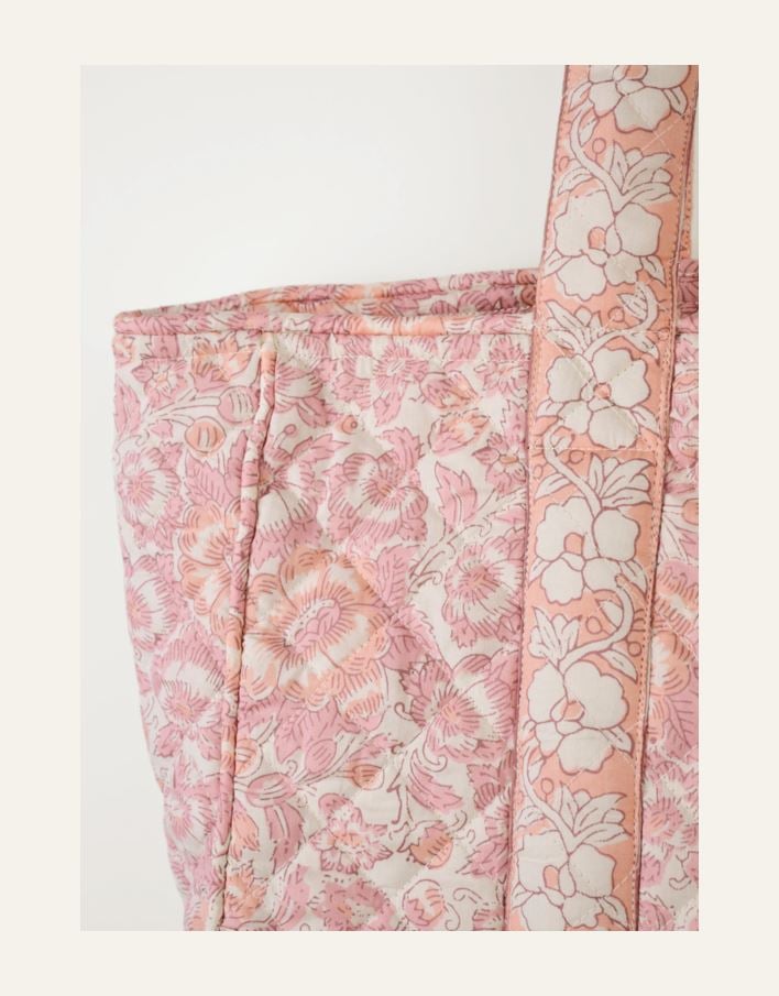 Pieni kangaskassi moniväri/roosa - 3