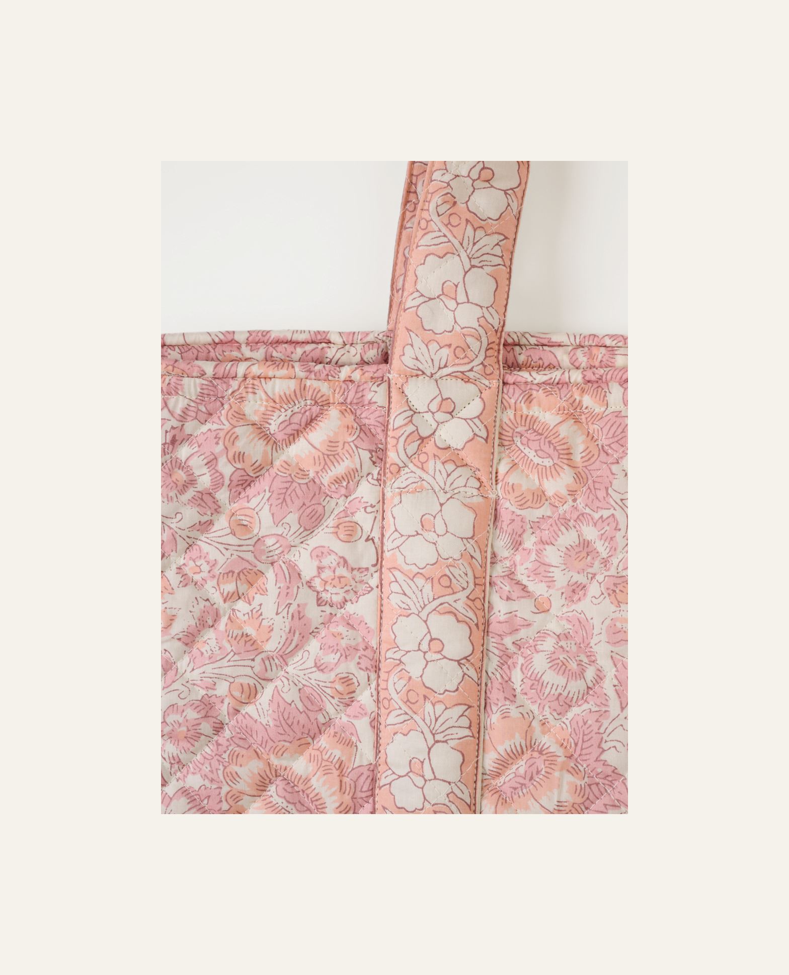 Kangaskassi moniväri/roosa - 2