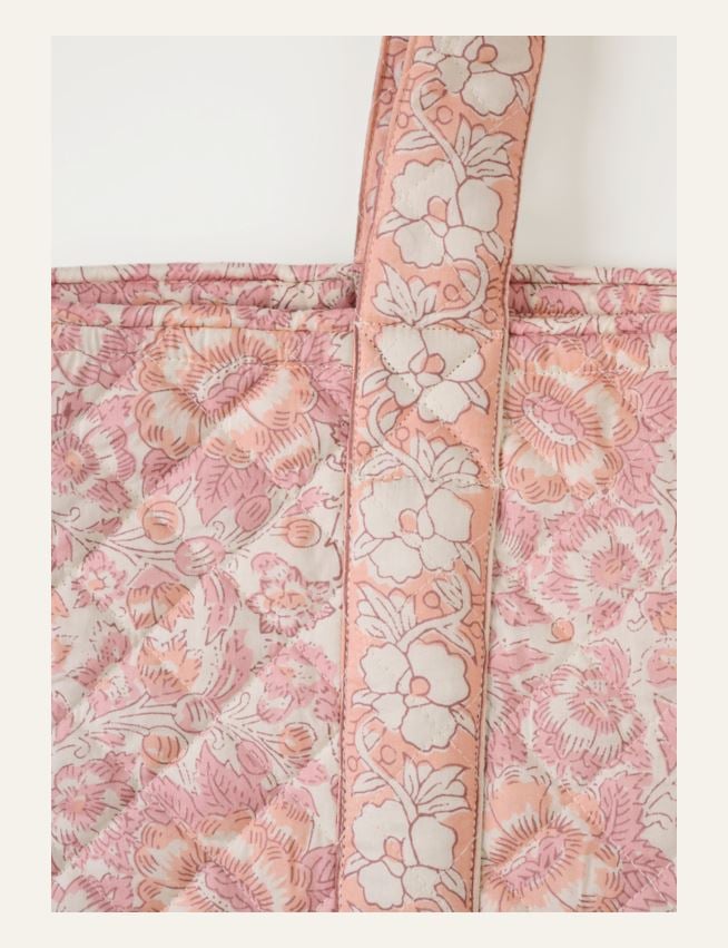 Kangaskassi moniväri/roosa - 2