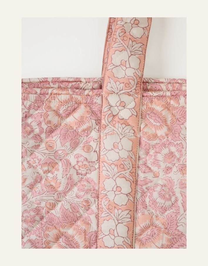 Kangaskassi moniväri/roosa - 2