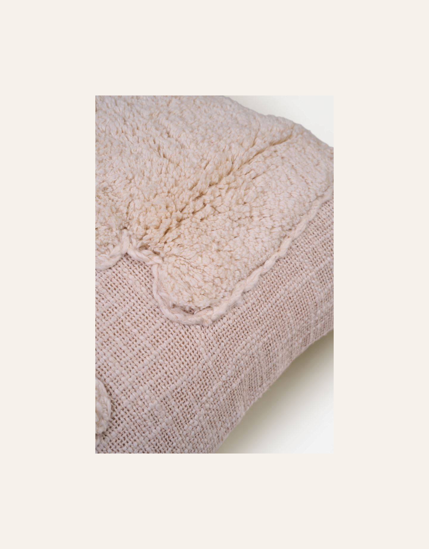 Koristetyynynpäällinen luonnonvalkoinen - 2