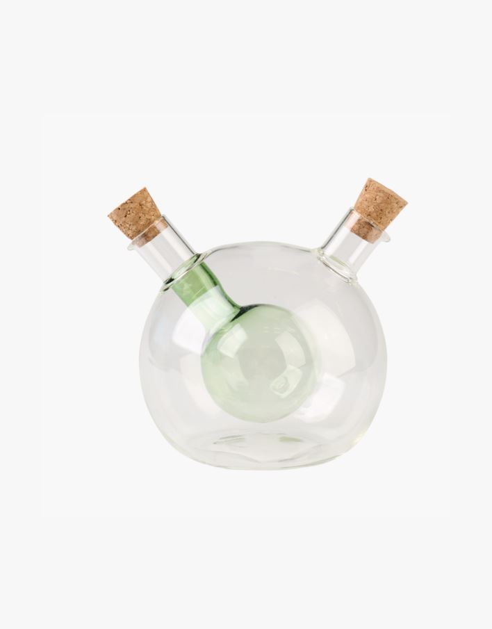 Öljy- ja etikkapullo vihreä - 370ml/60ml vihreä - 1