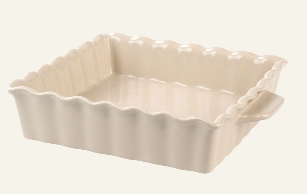 Uuninkestävä astia beige - 27,5x23,5x6 cm beige - 1