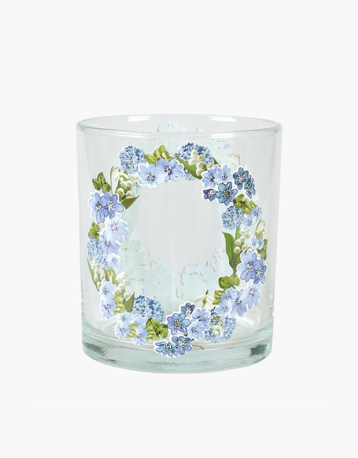 Kynttilälyhty sininen - 11,5x11,5x13 cm sininen - 1