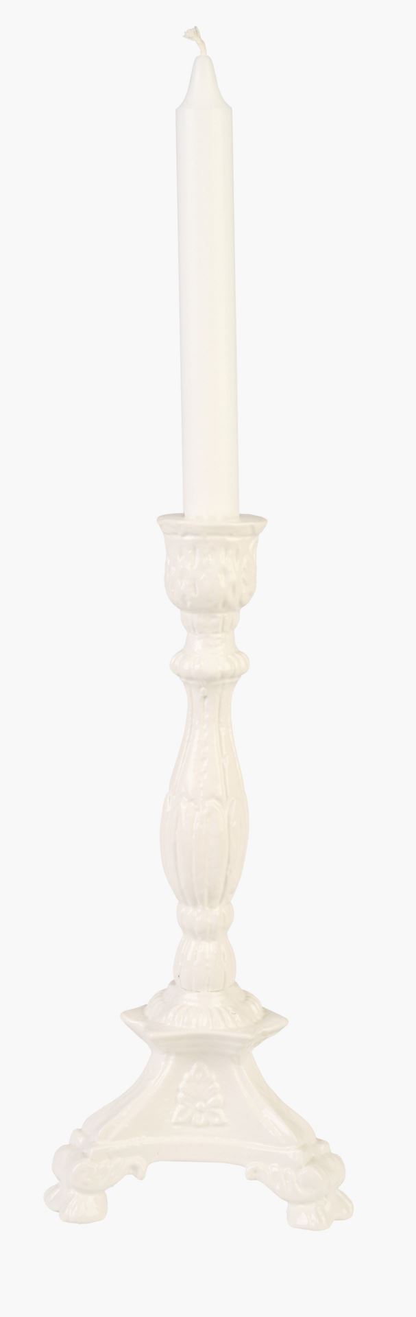 Kynttilänjalka valkoinen - 29x12,5x10,5 cm valkoinen - 1