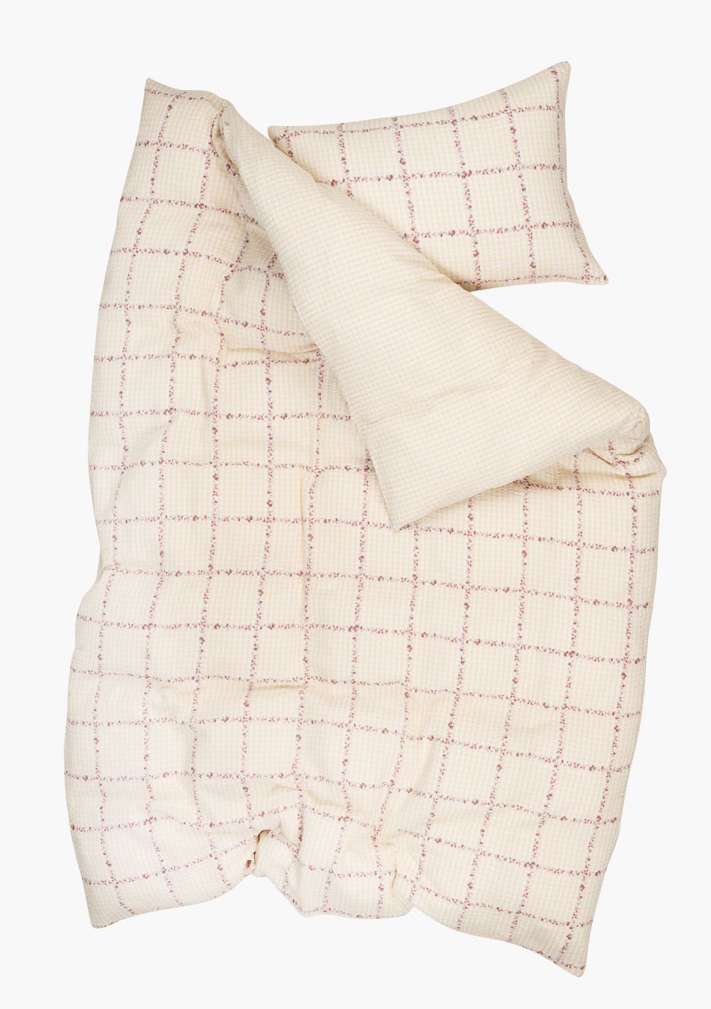 Pussilakanasetti kreppipuuvillaa moniväri/keltainen - 2