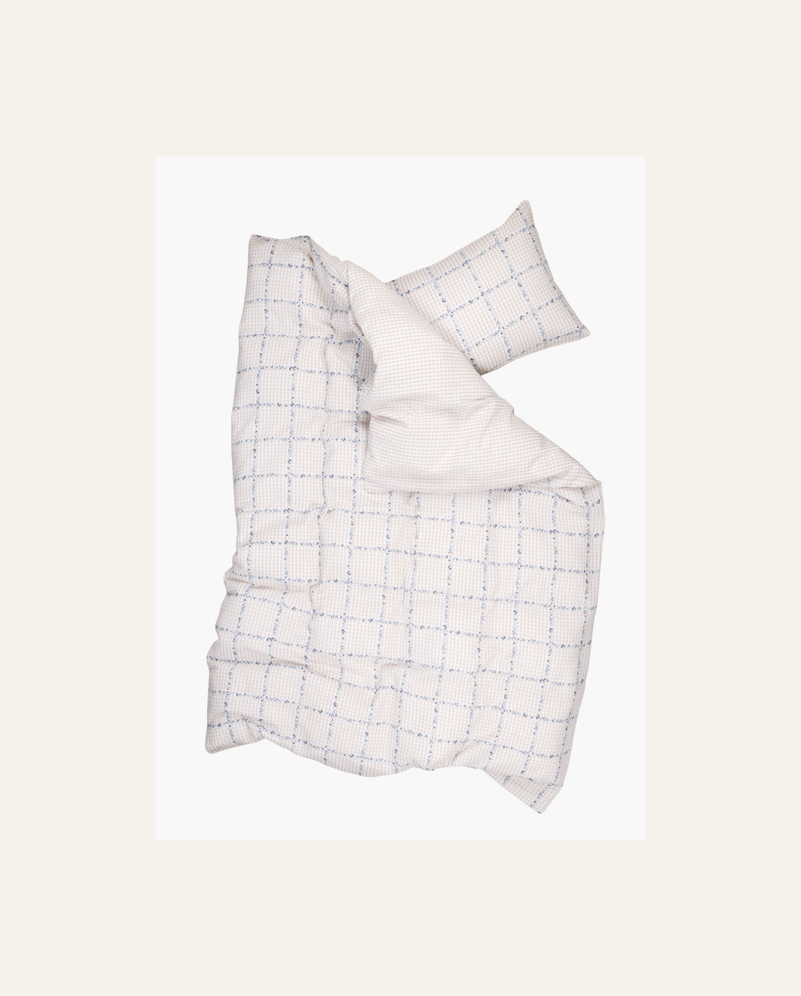 Pussilakanasetti kreppipuuvillaa moniväri/beige - 2