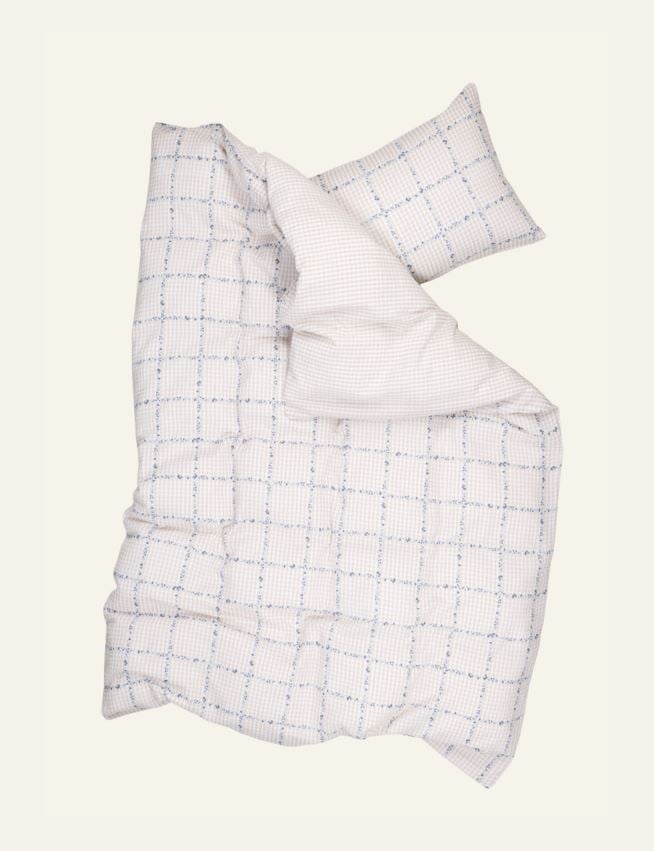 Pussilakanasetti kreppipuuvillaa moniväri/beige - 2