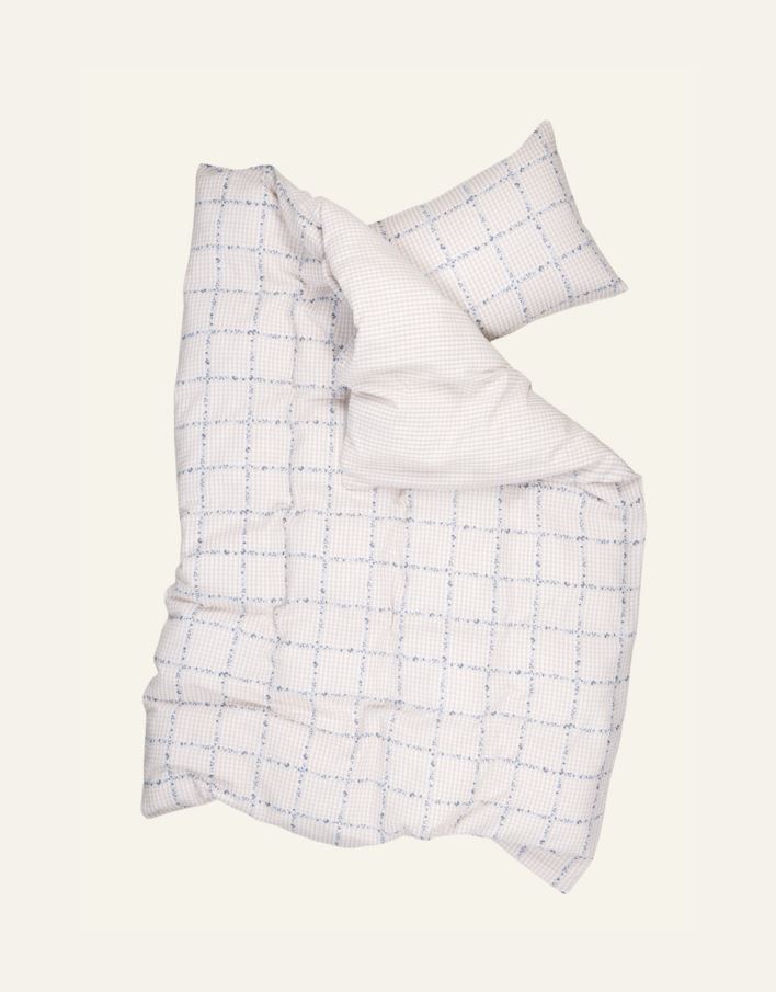 Pussilakanasetti kreppipuuvillaa moniväri/beige - 2