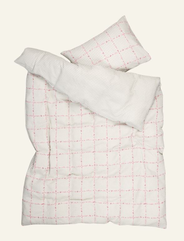 Pussilakanasetti kreppipuuvillaa moniväri/vihreä - 2