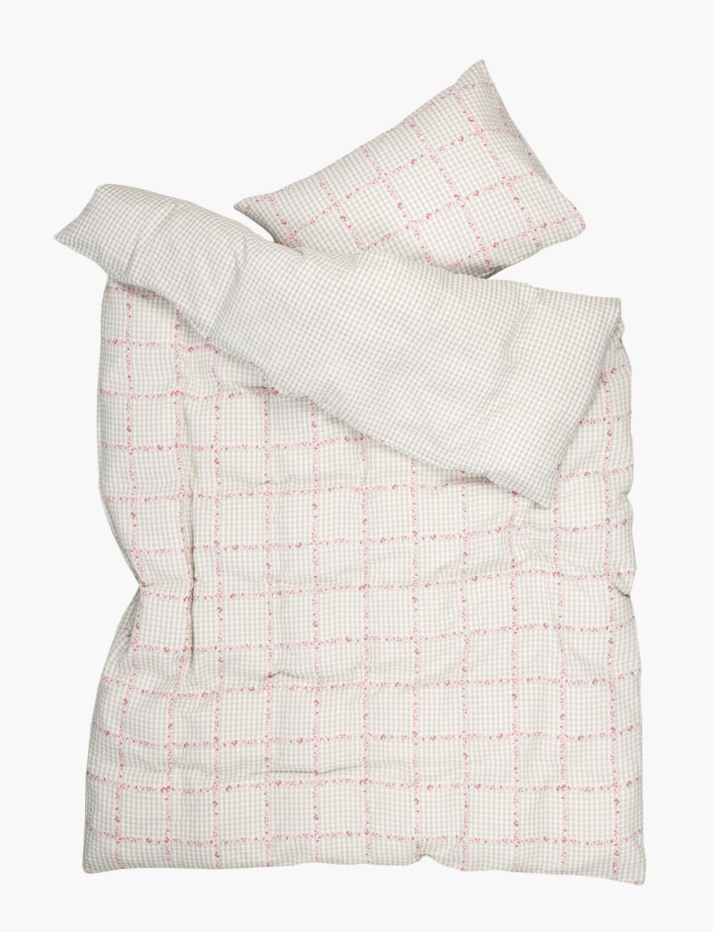 Pussilakanasetti kreppipuuvillaa moniväri/vihreä - 2