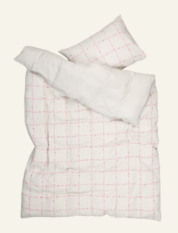 Pussilakanasetti kreppipuuvillaa moniväri/vihreä - 2